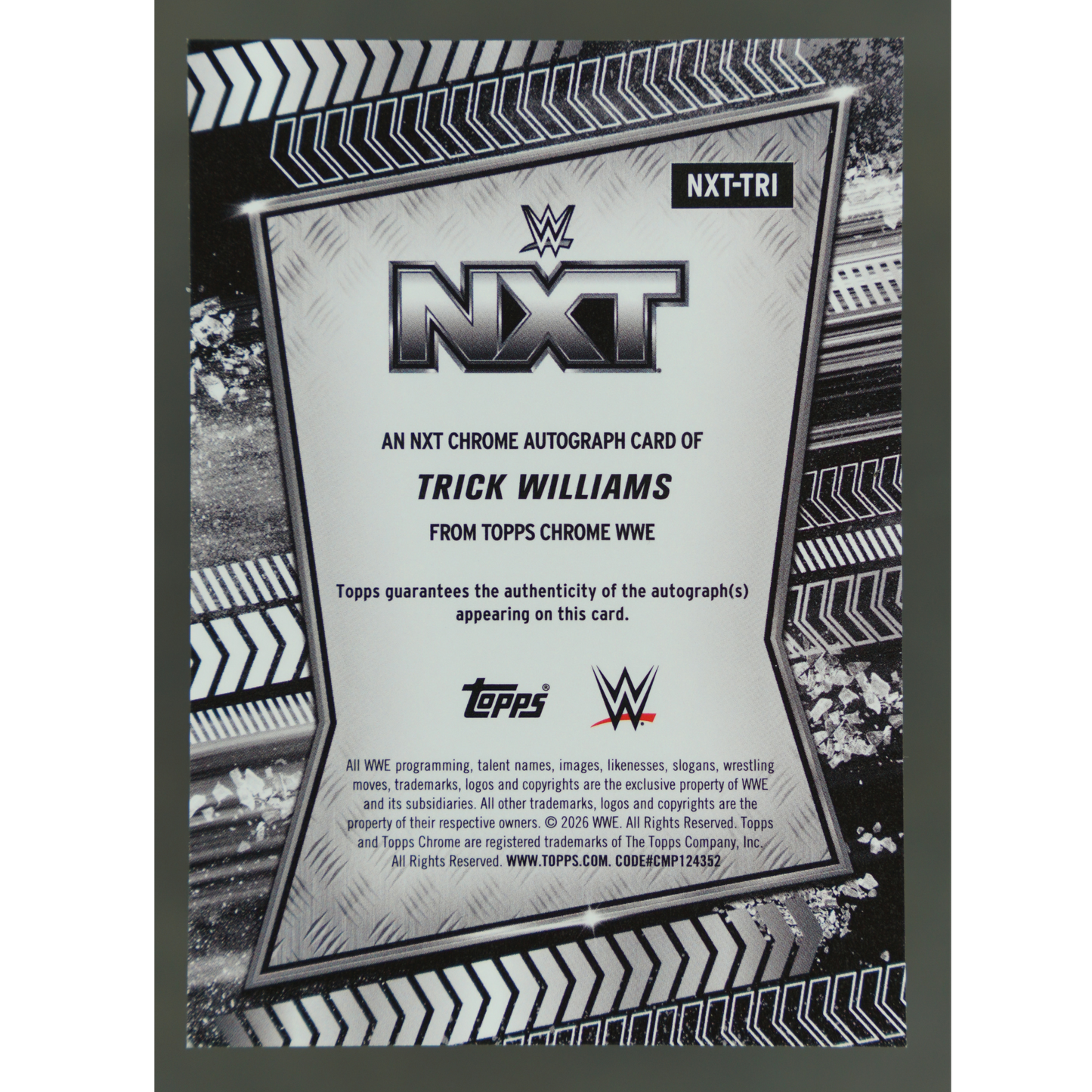 Trick Williams 2026 Chrome NXT Auto #NXT-TRI
