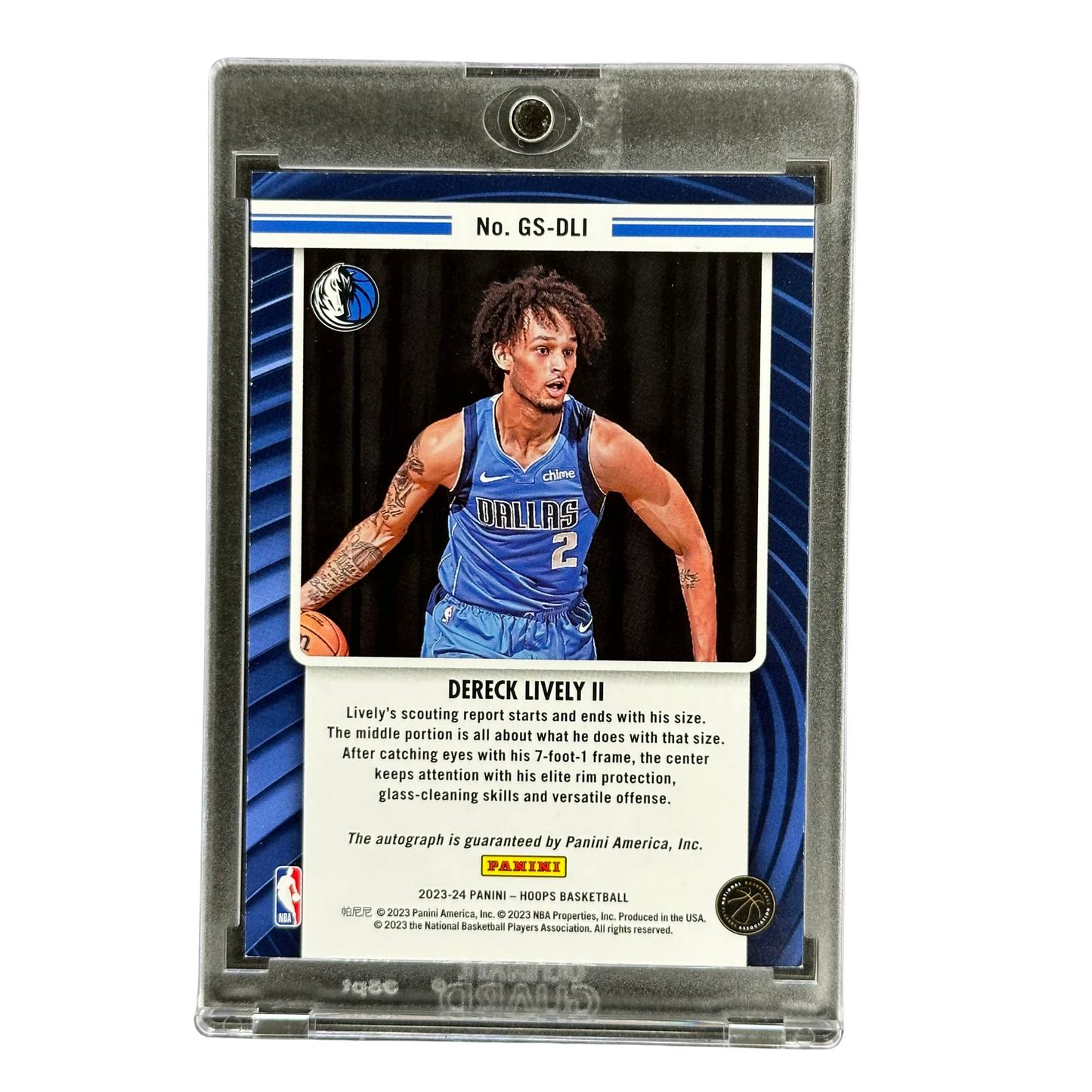 Dereck Lively 2023 Hoops Great Significance Auto RC Rookie Card #GS-DLI