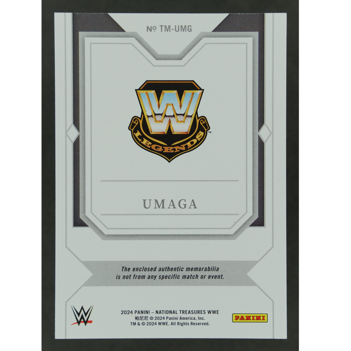 Umaga 2024 National Treasures Time Line Memorabilia 9/99 #TM-UMG