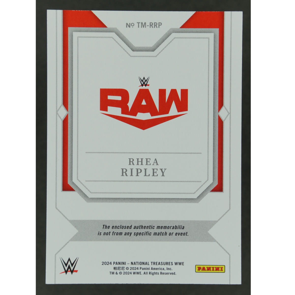 Rhea Ripley 2024 National Treasures Time Line Memorabilia 7/99 #TM-RRP