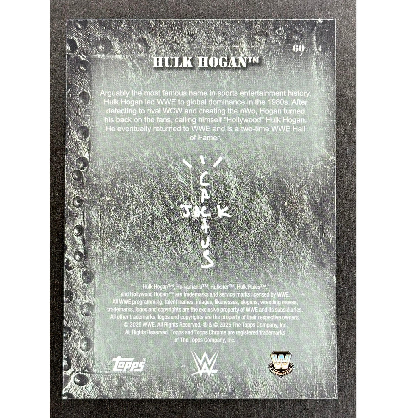 Hulk Hogan 2025 Cactus Jack Red Flannel #60