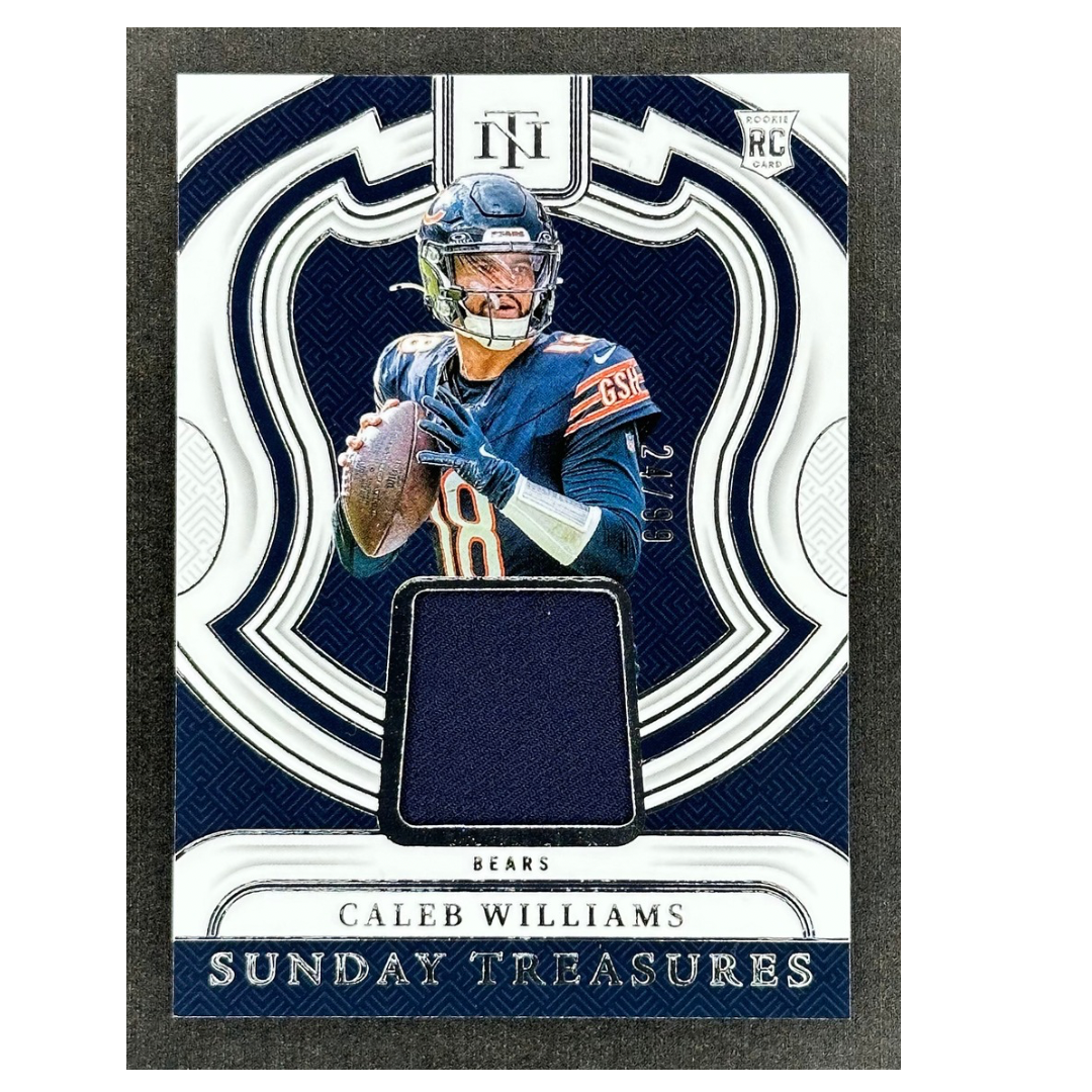 Caleb Williams 2024 National Treasures Sunday Treasures Jersey 24/99 RC Rookie Card #ST-CWS