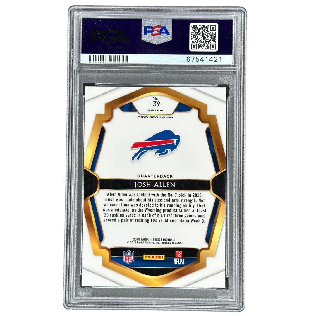 Josh Allen 2018 Select Silver RC Rookie Card PSA 10 #139