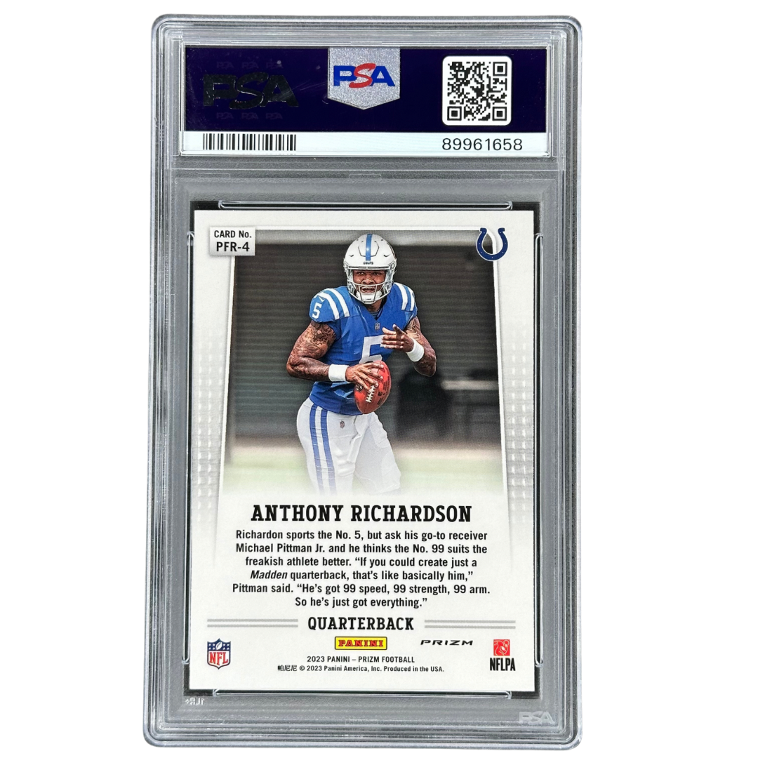 Anthony Richardson 2023 Prizm Flashback No Huddle RC Rookie Card PSA 10 #PFR4