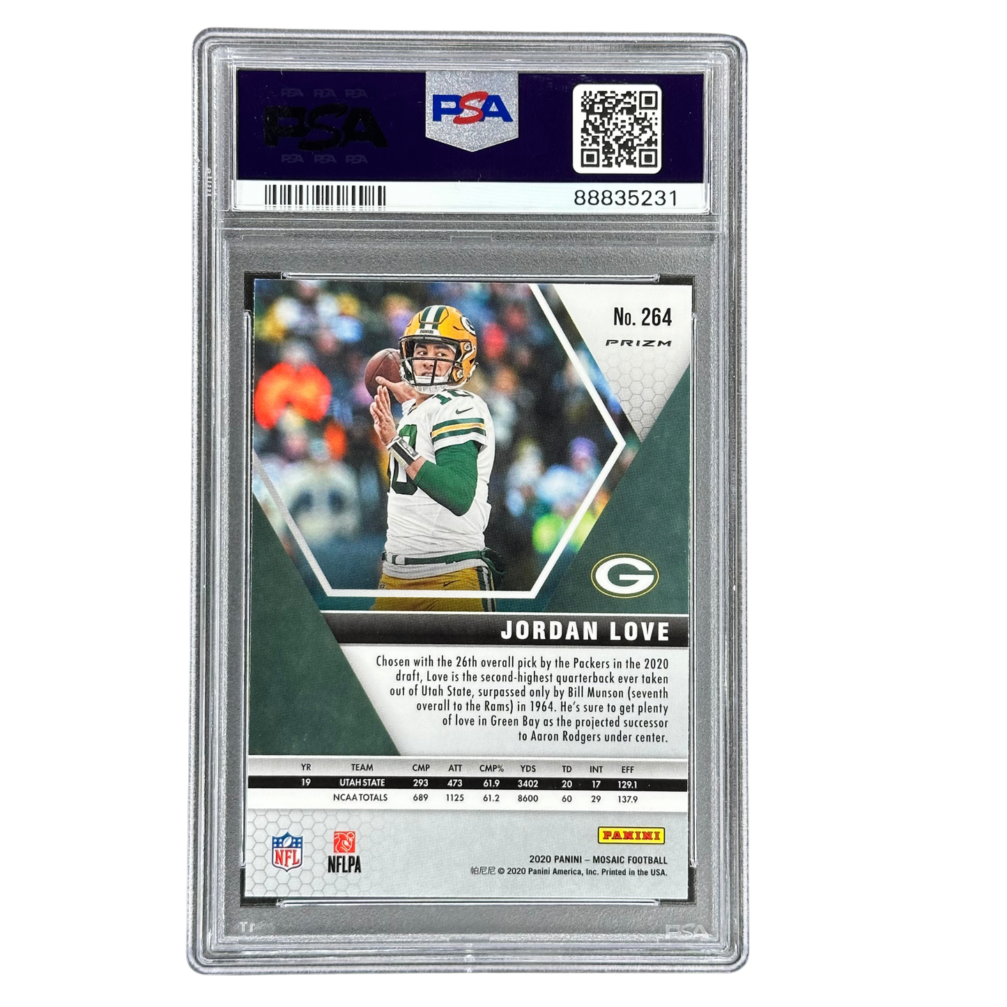 Jordan Love 2020 Mosaic RC Rookie Card Green Mosaic PSA 10 #264