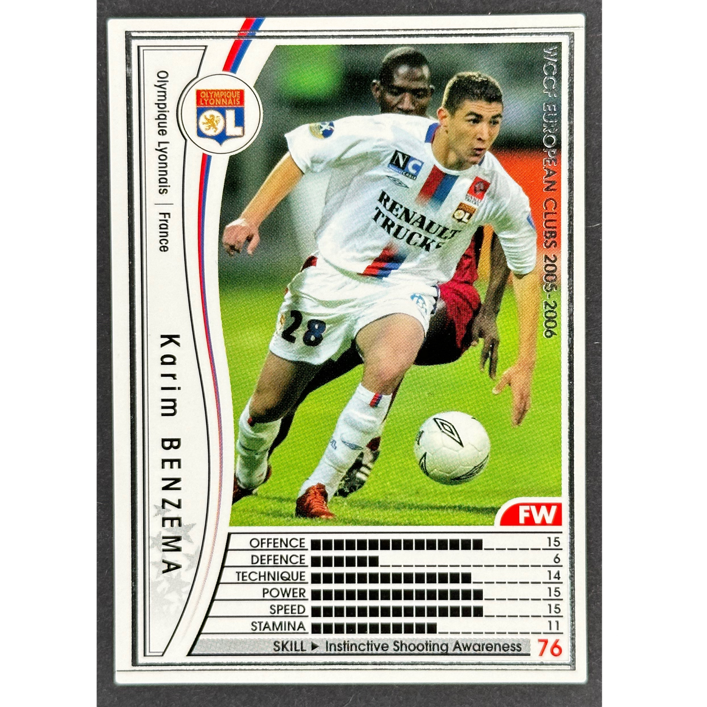 Karim Benzema 2005-06 Panini WCCF Clubs RC