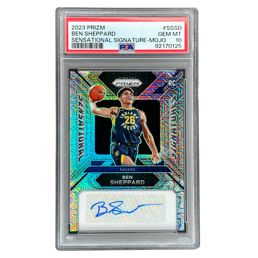 Ben Sheppard 2023 Prizm Signature Mojo Auto 19/25 RC Rookie Card PSA 10 #SSSD