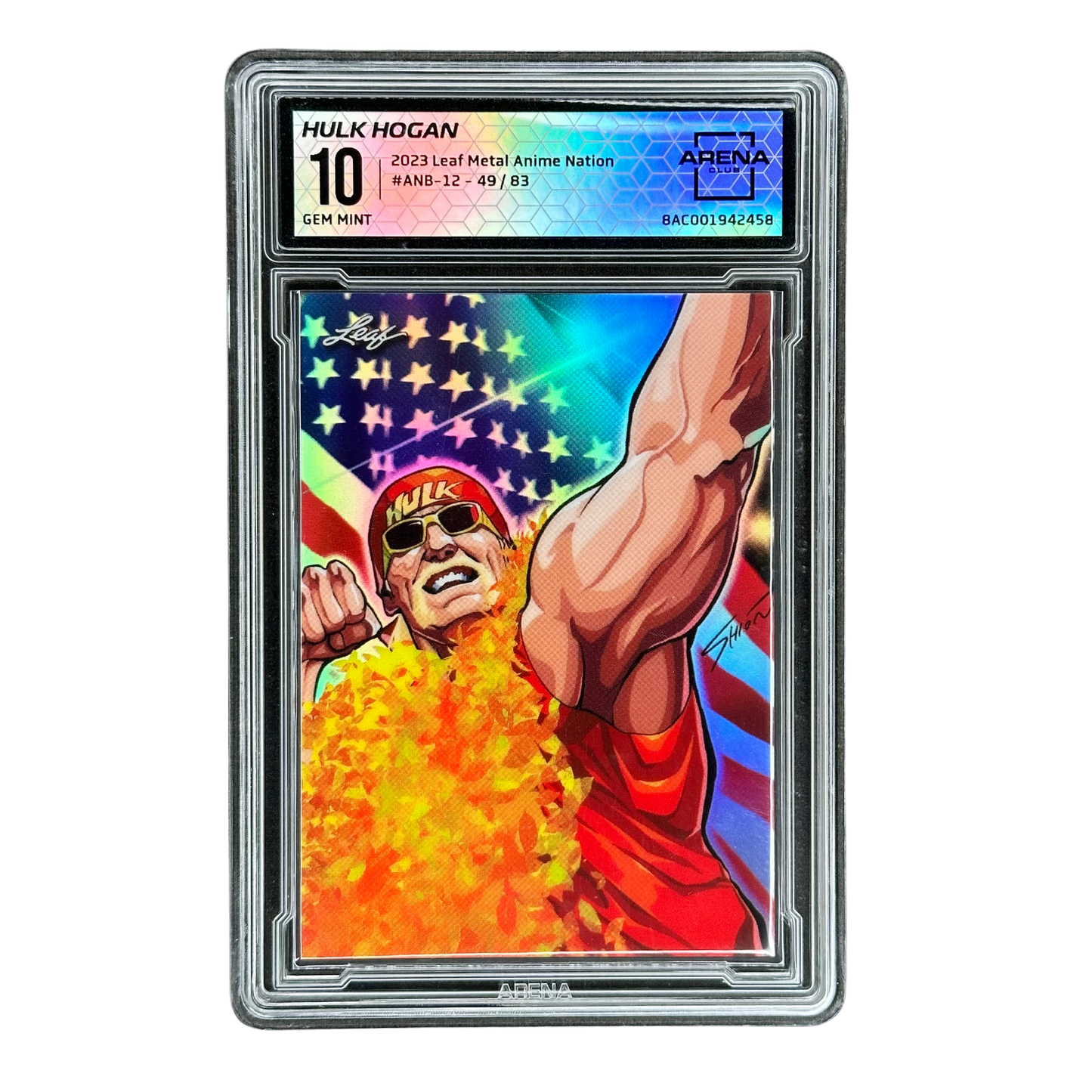 Hulk Hogan 2023 Leaf Metal Anime Nation 49/83 Arena Club 10 #ANB-12