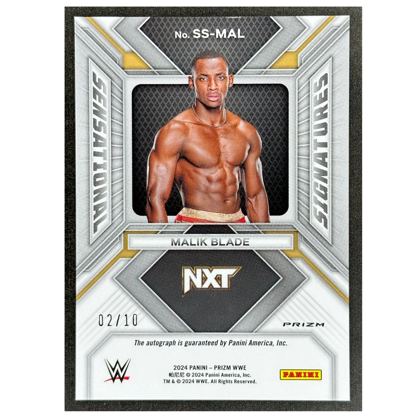 Malik Blade 2024 Prizm Sensational Signatures Gold 2/10 #SS-MAL