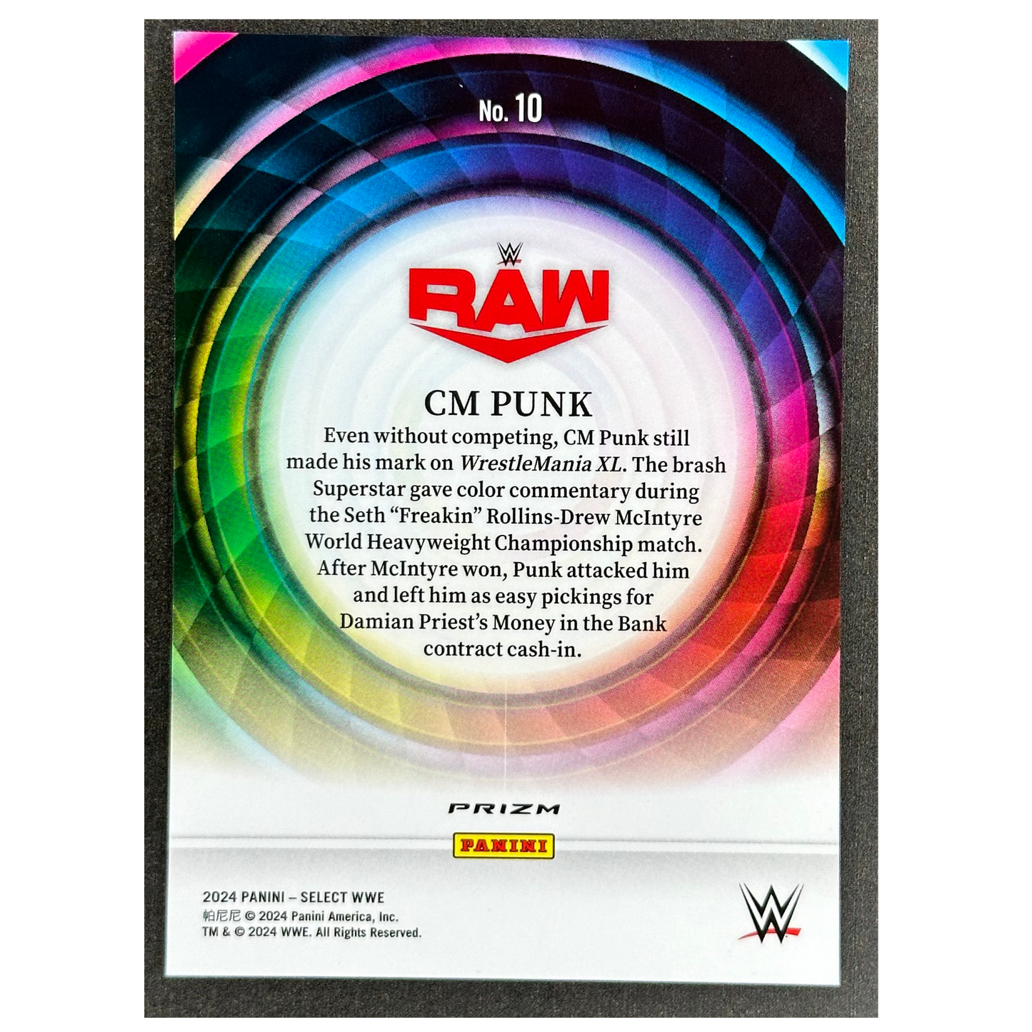 CM Punk 2024 Select Color Wheel #10