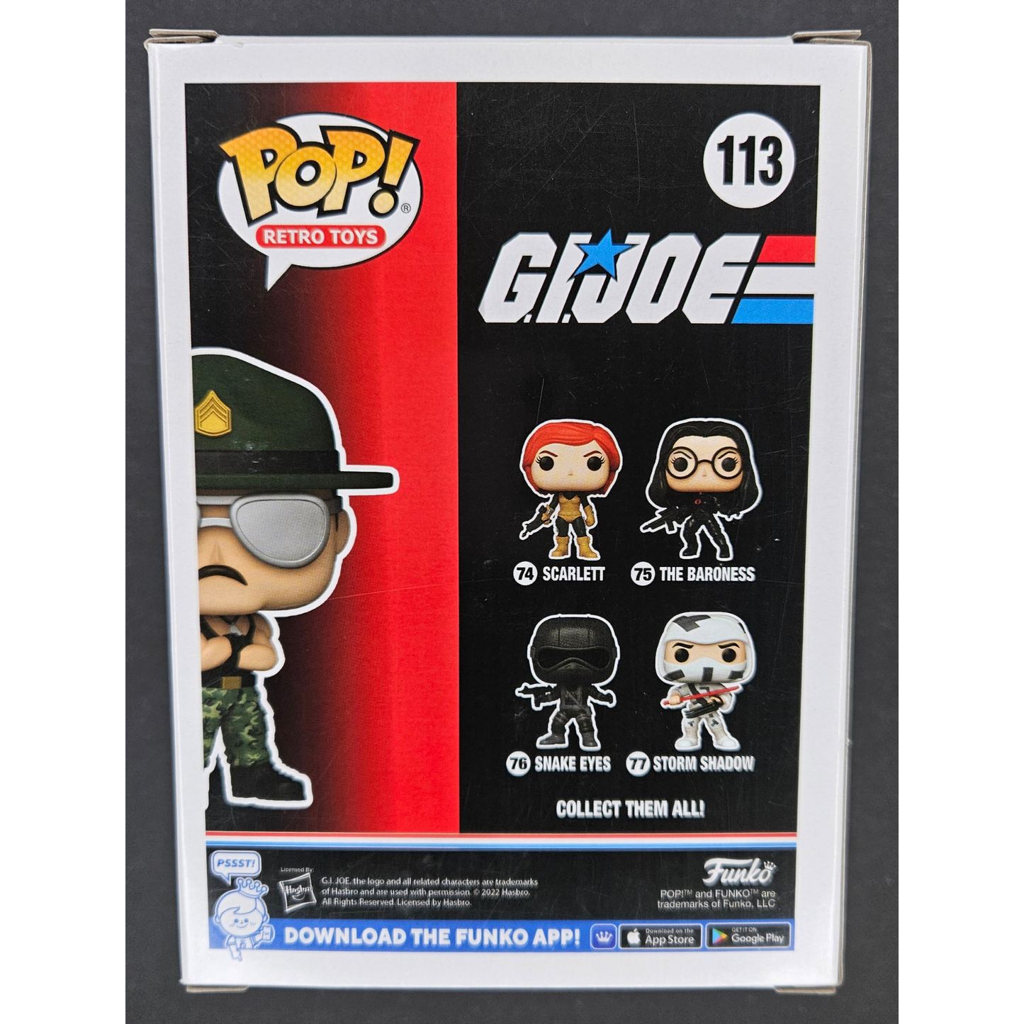 SGT. Slaughter Funko Pop! Retro Toys G.I.Joe #113 2022 Fall Convention Limited Edition