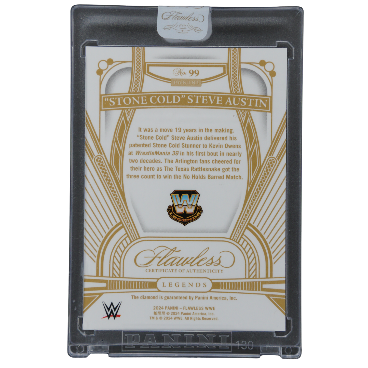 "Stone Cold" Steve Austin 2024 Flawless Diamond 5/5 #99