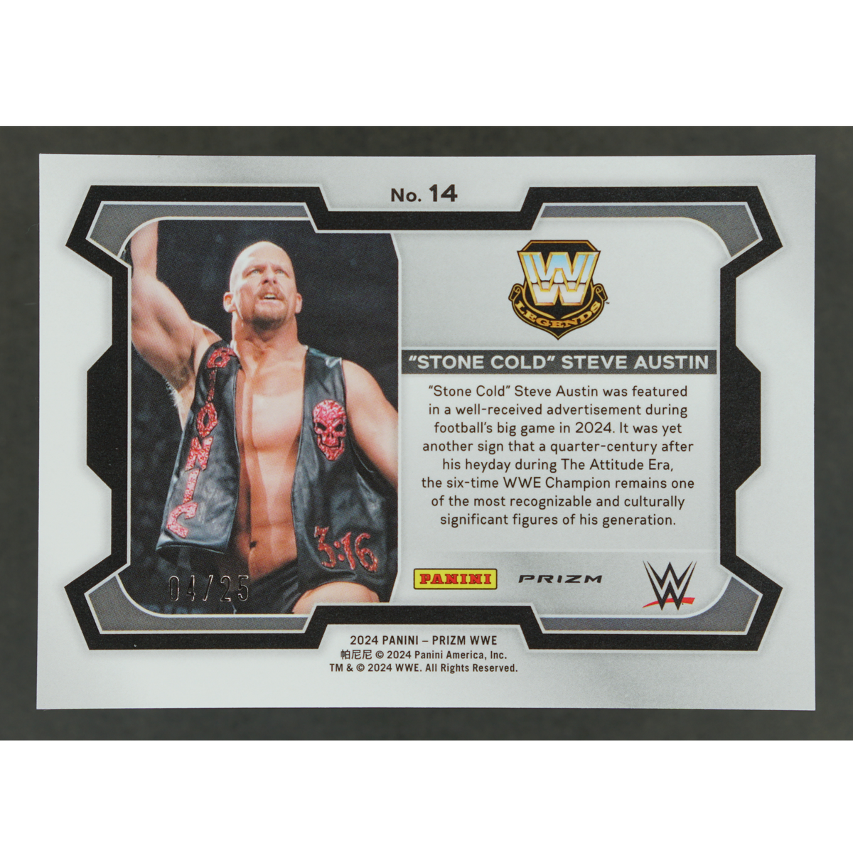 "Stone Cold" Steve Austin 2024 Prizm Mojo 4/25 #14