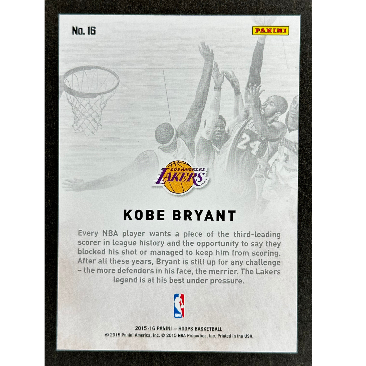 Kobe Bryant 2015 Hoops Birds Eye View #16