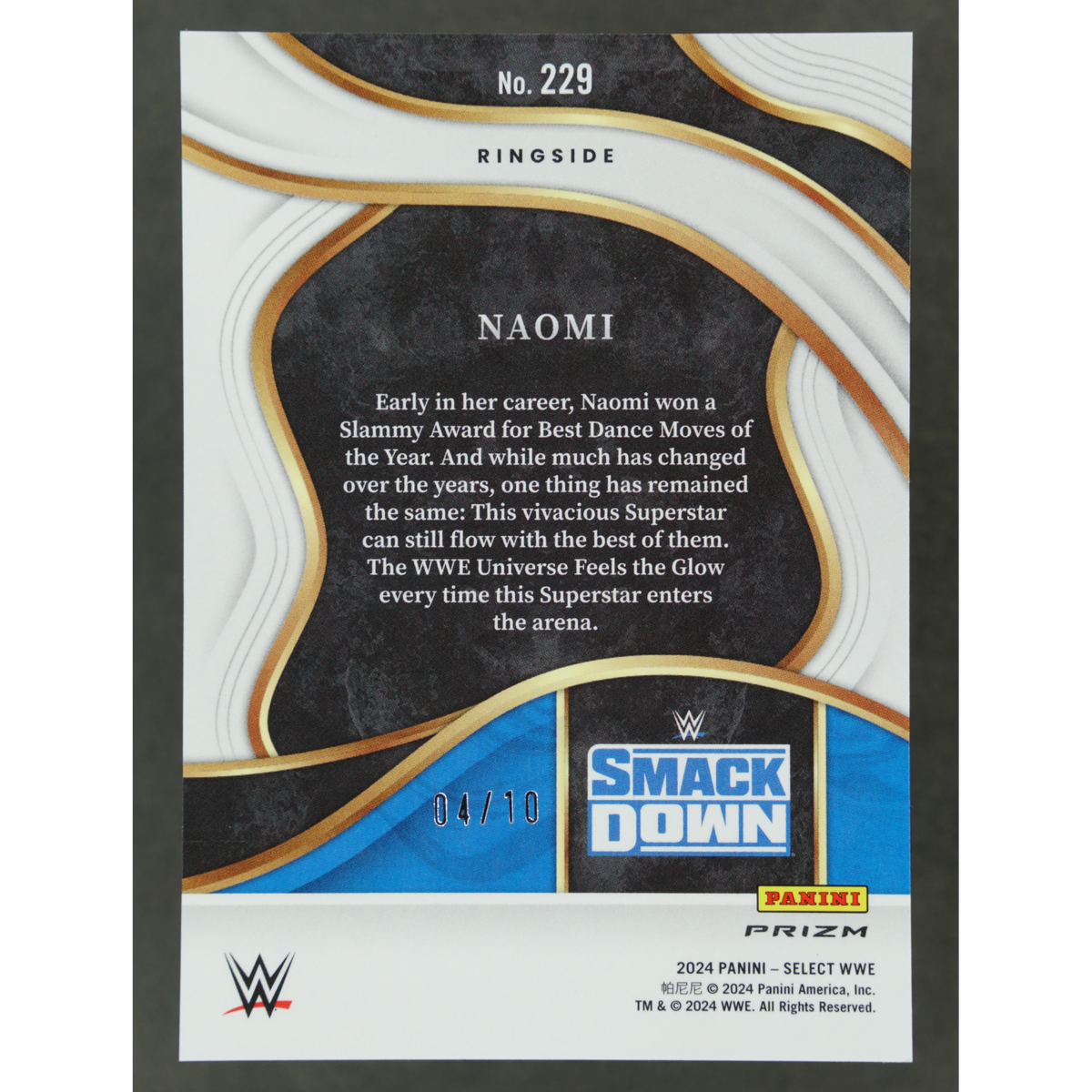 Naomi 2024 Select Ringside Gold Wave 4/10 #229