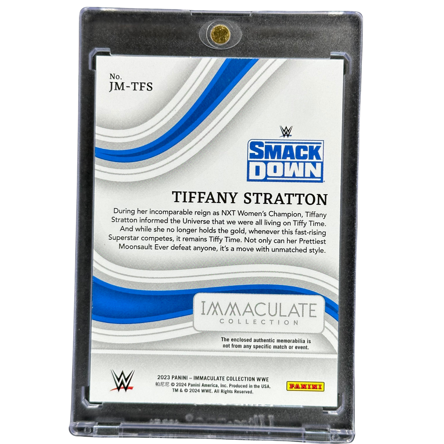 Tiffany Stratton 2023 Immaculate Jumbo Shirt Memorabilia 15/19 #JM-TFS