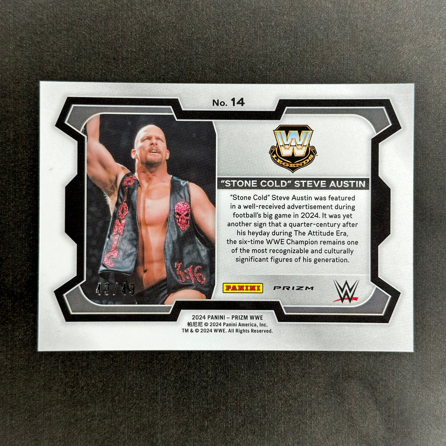 "Stone Cold" Steve Austin 2024 Prizm 43/49 #14