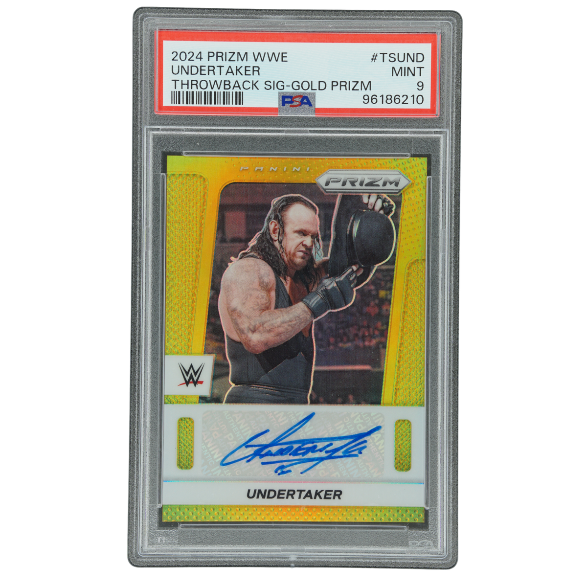 Undertaker 2024 Prizm Gold Throwback Auto Gold 9/10 PSA 9 #TS-UND