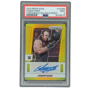 Undertaker 2024 Prizm Gold Throwback Auto Gold 9/10 PSA 9 #TS-UND