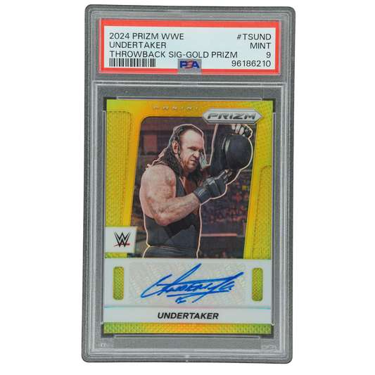 Undertaker 2024 Prizm Gold Throwback Auto Gold 9/10 PSA 9 #TS-UND