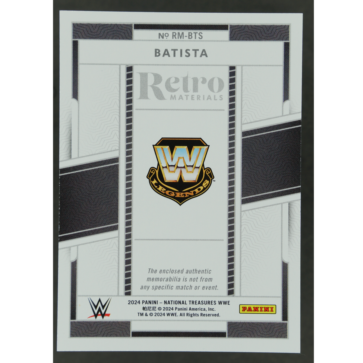 Batista 2024 National Treasures Retro Materials Memorabilia 20/25 #RM-BTS