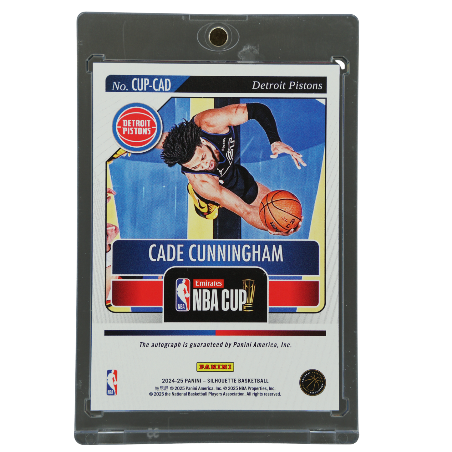 Cade Cunningham 2024 Silhouette 4/10 NBA Cup Auto #CUP-CAD