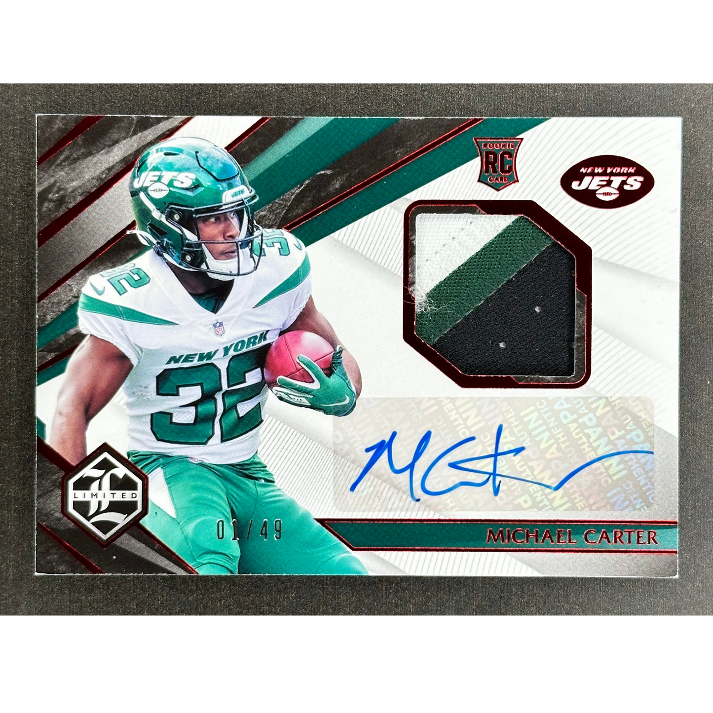 Michael Carter 2021 Limited Rookie Patch Auto RPA 1/49 #135