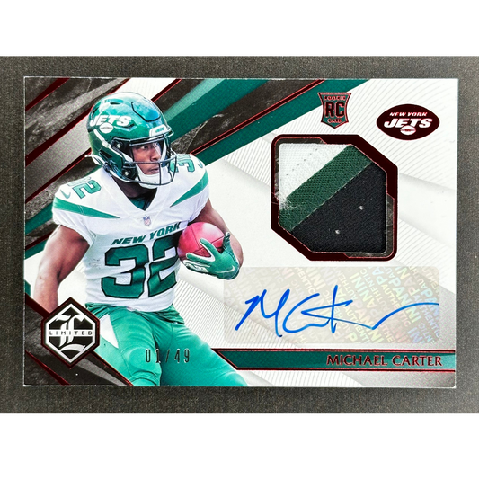 Michael Carter 2021 Limited Rookie Patch Auto RPA 1/49 #135