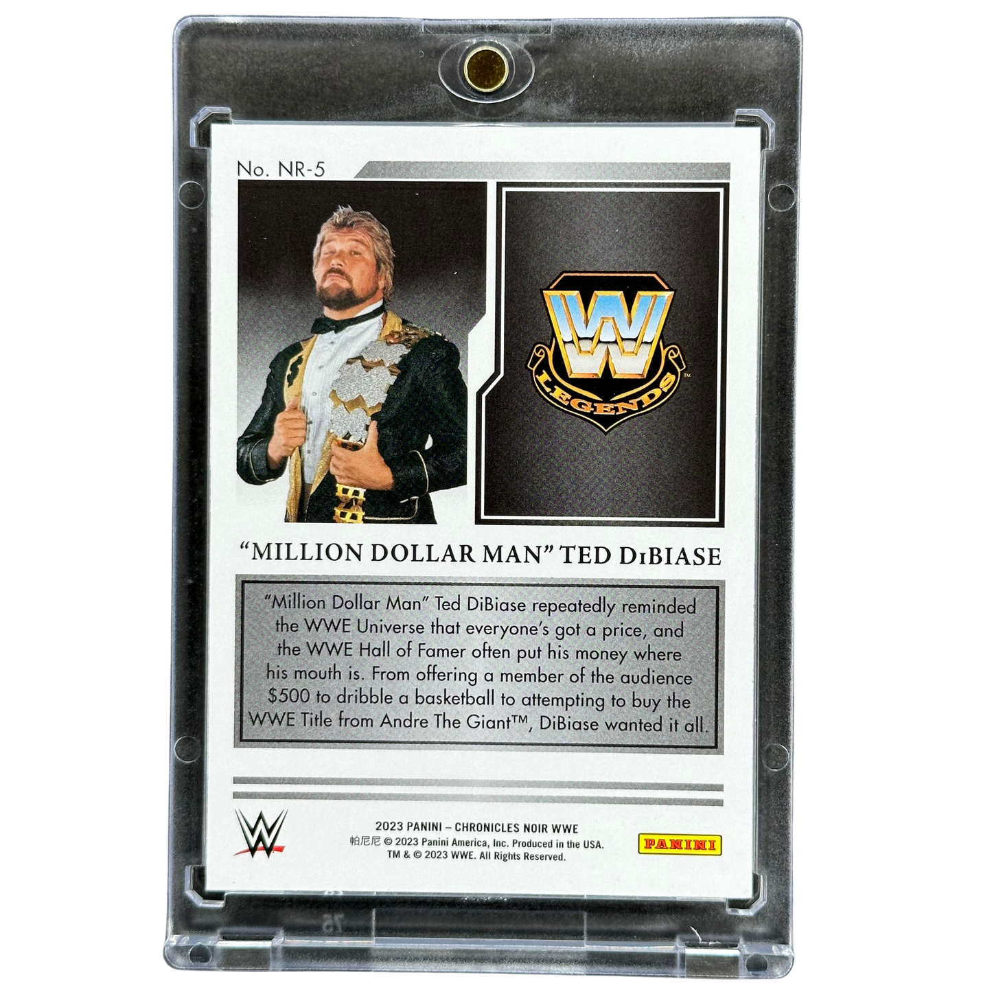 "million Dollar Man" Ted DiBiase 2023 Noir 72/99 #NR-5