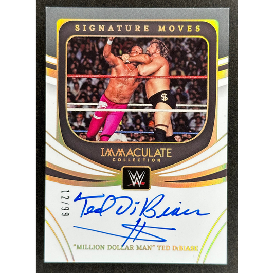"Million Dollar Man" Ted DiBiase 2022 Immaculate Signature Moves Auto 12/99 #SM-MDM