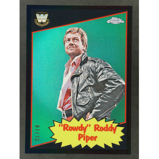 "Rowdy" Roddy Piper 2025 Chrome Black Refractor 1/10 #85TL-RP