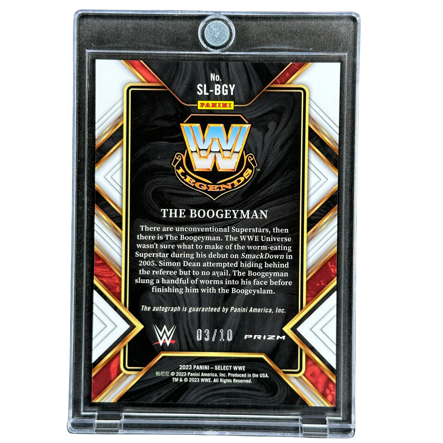 The Boogeyman 2023 Select Signature Selections Gold 3/10 #SL-BGY