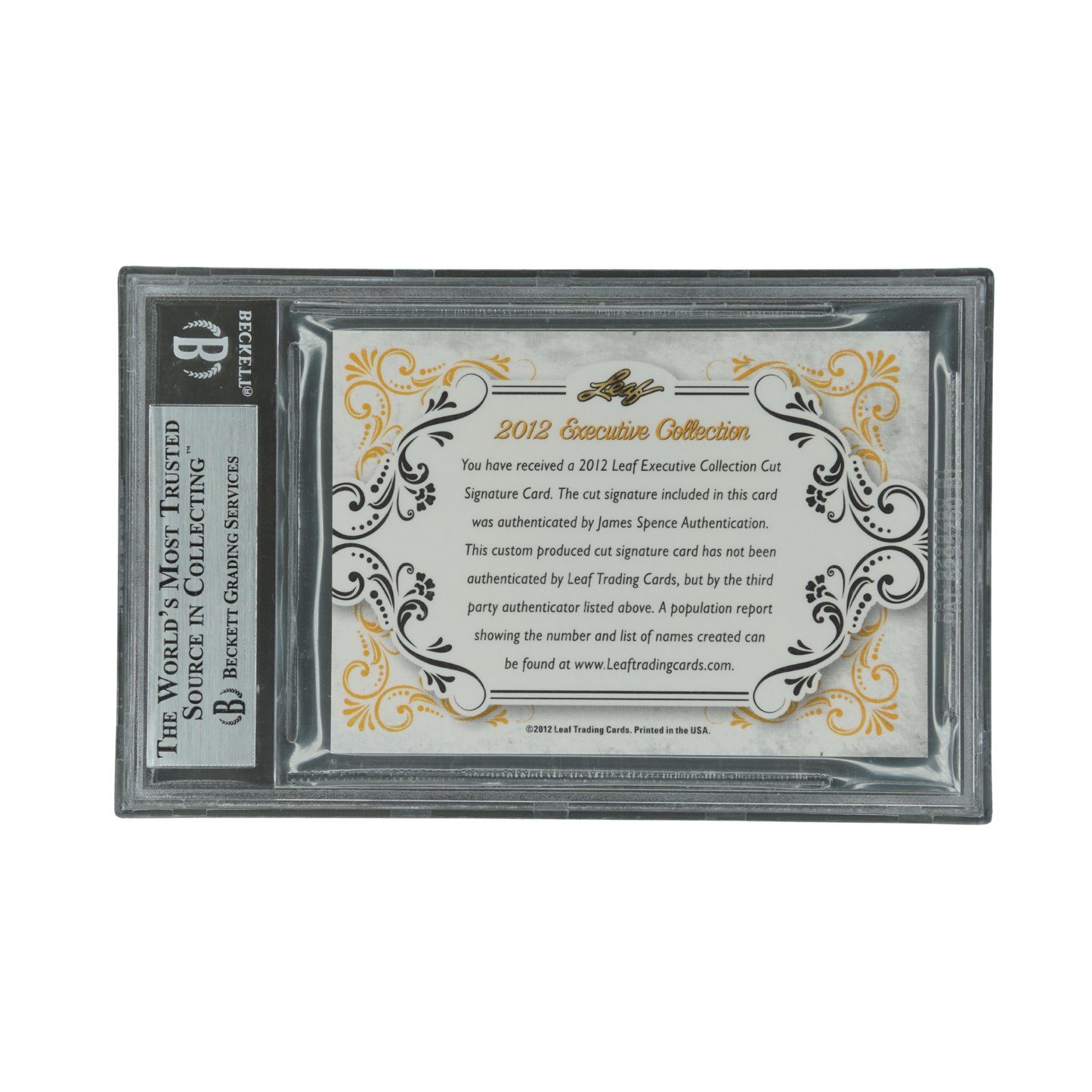 Vince Carter 2012 Leaf Cut Signatures 1/1
