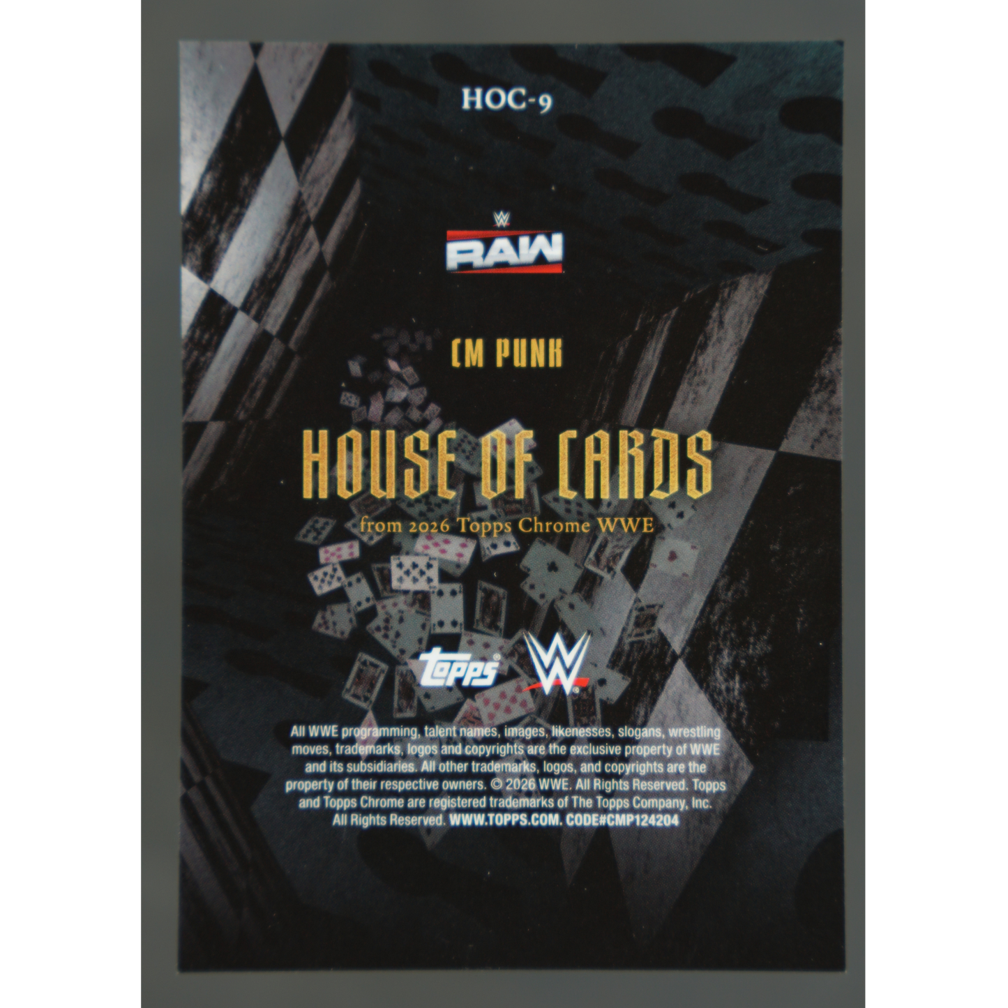 CM Punk 2026 Chrome House of Cards #HOC-9