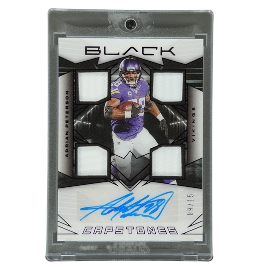 Adrian Peterson 2024 Black Capstones Jersey Auto 9/15 #CAP-APN