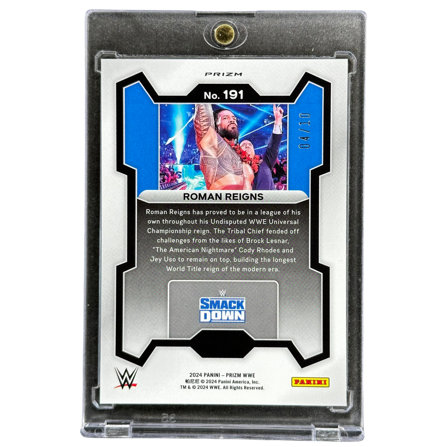 Roman Reigns 2024 Prizm Gold 4/10 #191