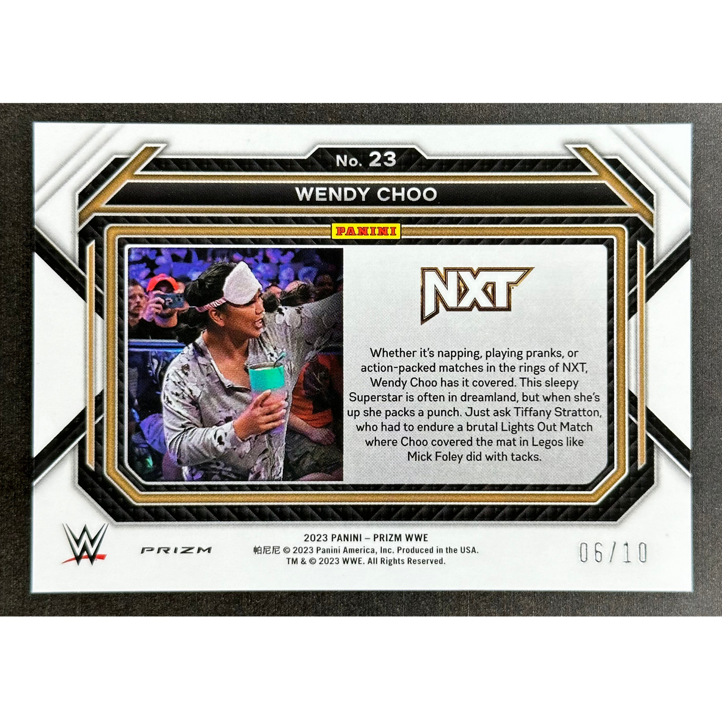Wendy Choo 2023 Prizm Gold 6/10 #23