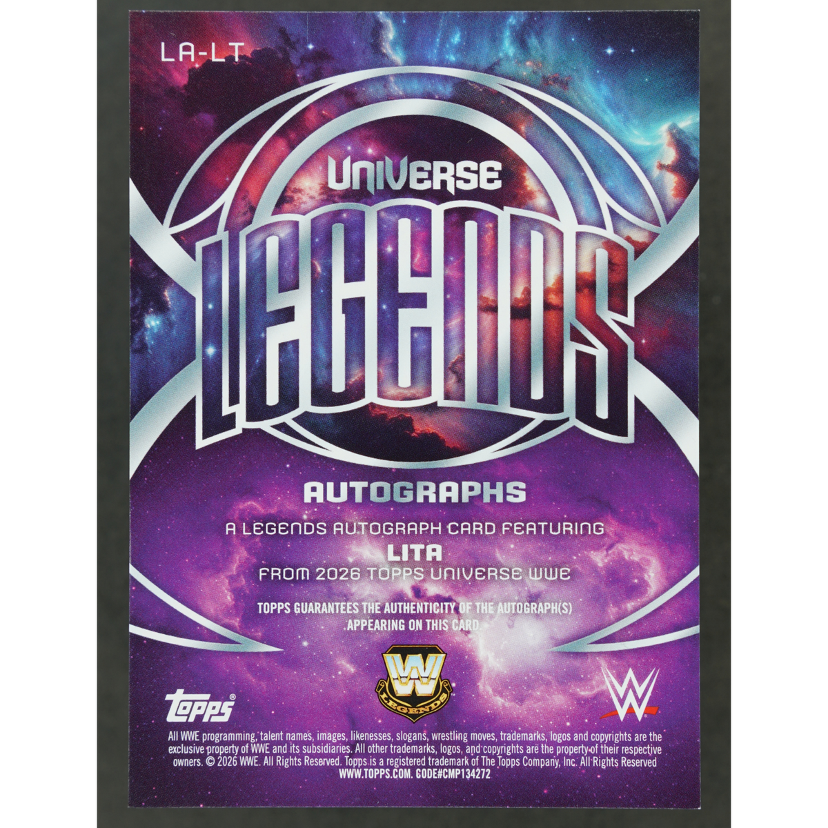 Lita 2026 Universe Legends Auto 95/150 #LA-LT