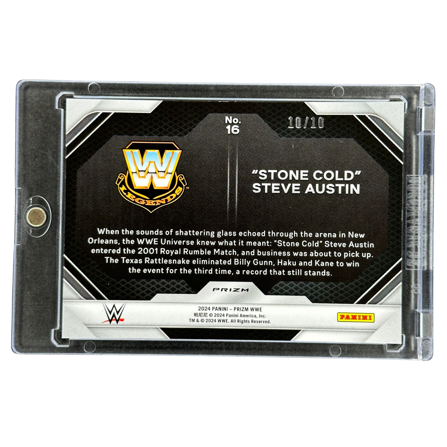 "Stone Cold" Steve Austin 2024 Prizm Rumble Performances Gold 10/10 #16