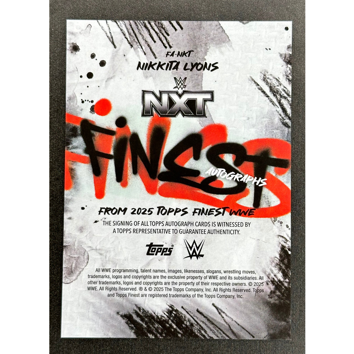 Nikkita Lyons 2025 Finest Auto #FA-NKT
