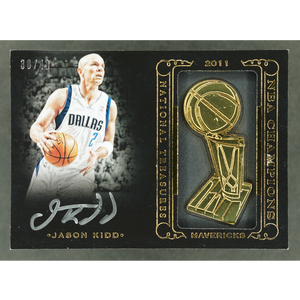 Jason Kidd 2014-15 National Treasures 2011 NBA Champions Trophy Auto 38/49 #NBA-JK