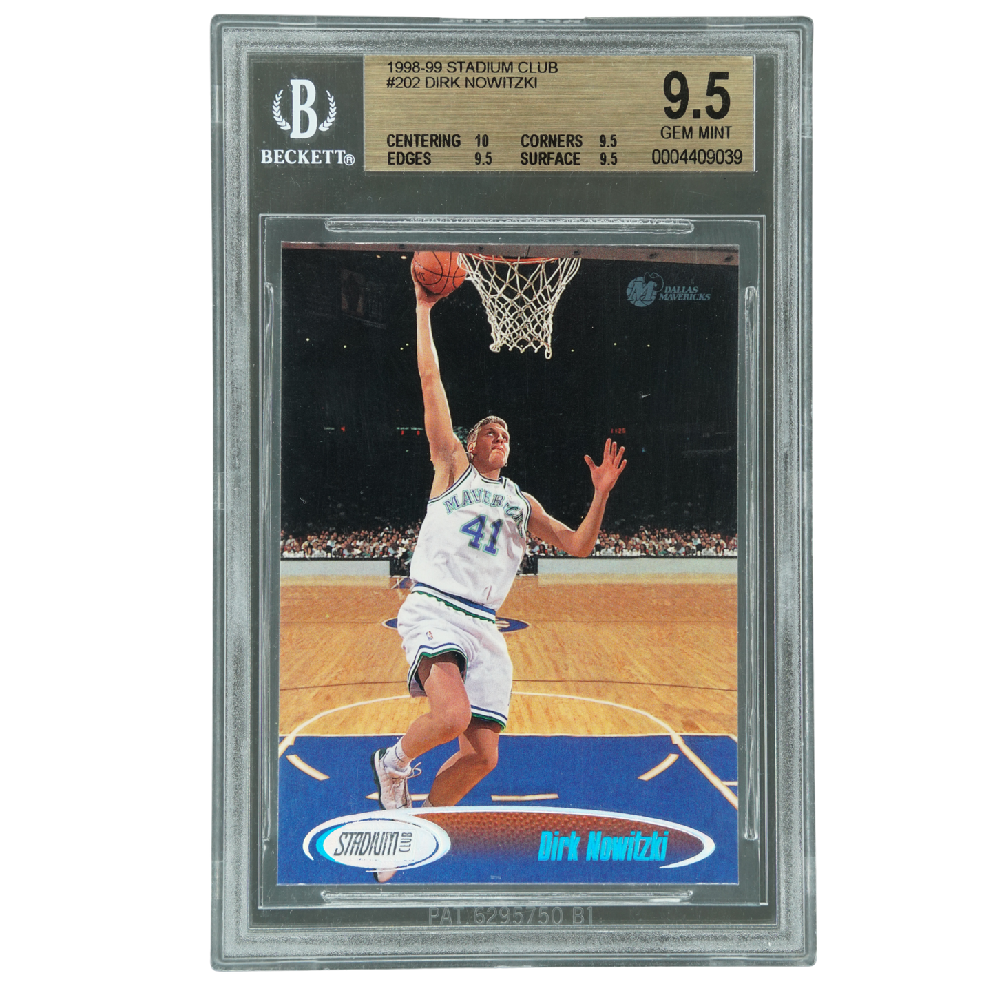 Dirk Nowitzki 1998-99 Stadium Club RC BGS 9.5 #202