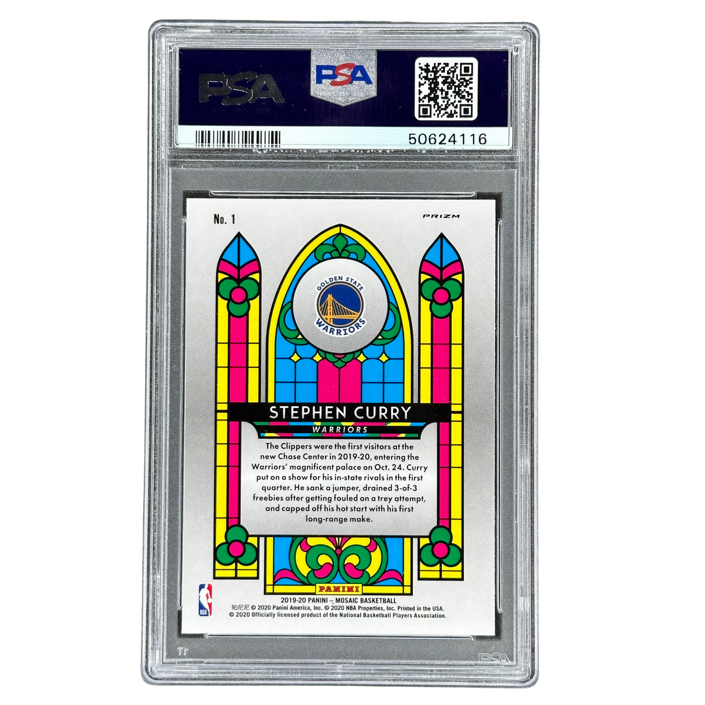 Stephen Curry 2019 Mosaic Stained Glass PSA 9 #1