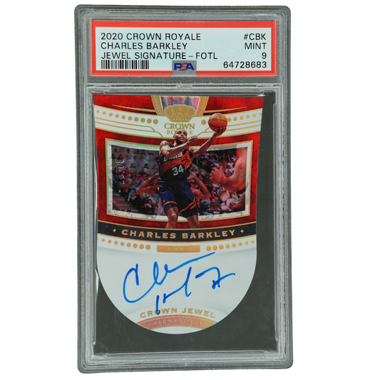 Charles Barkley 2020 Crown Royale Jewel Signatures FOTL Auto 4/17 PSA 9 ##CBK