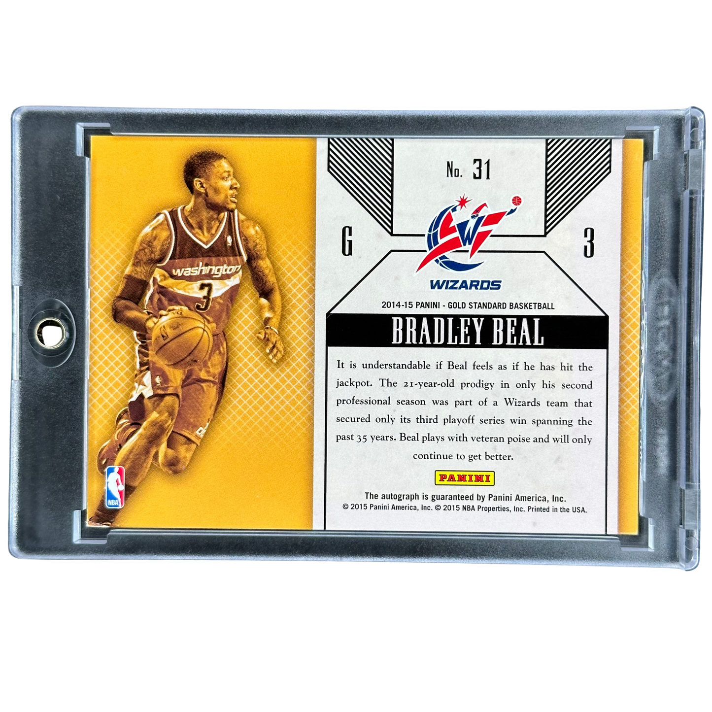 Bradley Beal 2014-15 Gold Standard Superscribe Auto 46/50 #31
