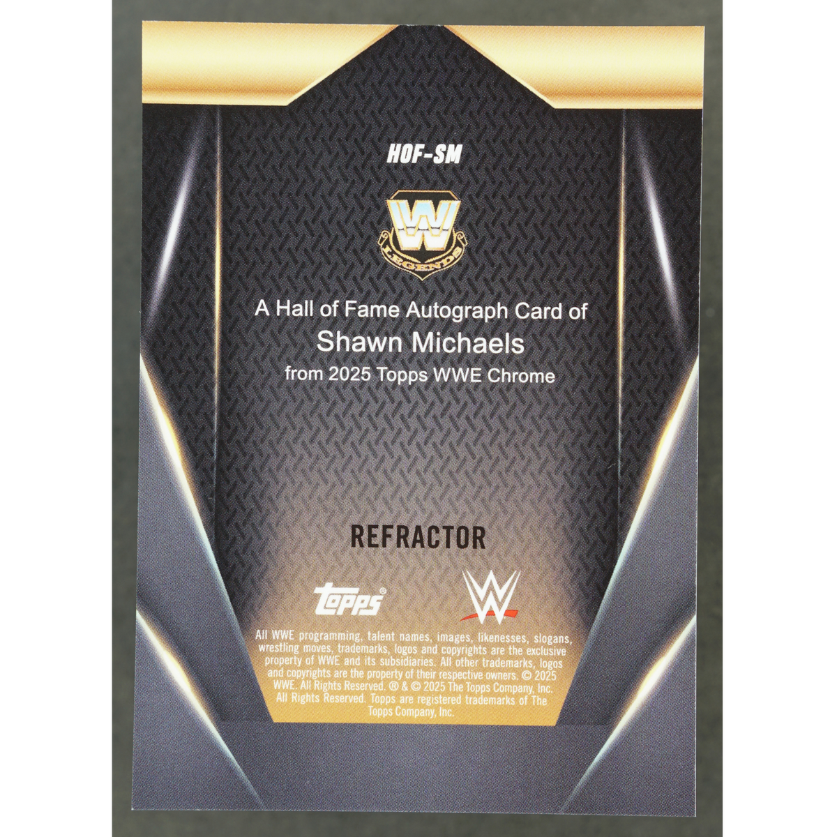 Shawn Michaels 2025 Chrome Hall of Fame Auto 110/175 #HOF-SM