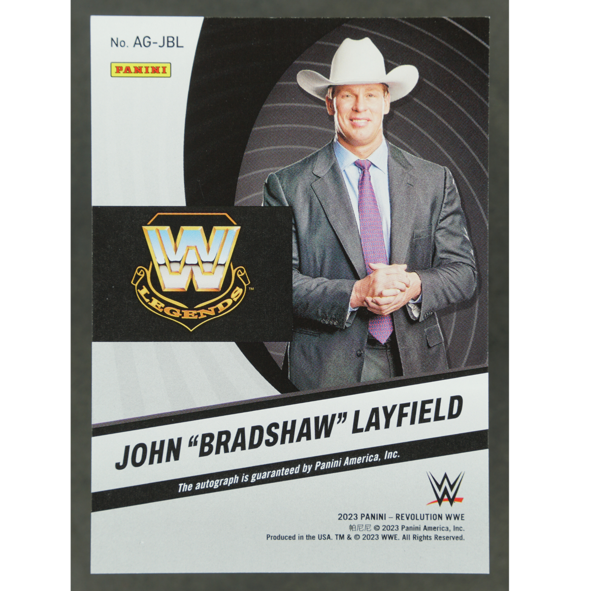 John "Bradshaw" Layfield 2023 Revolution Auto #AG-JBL