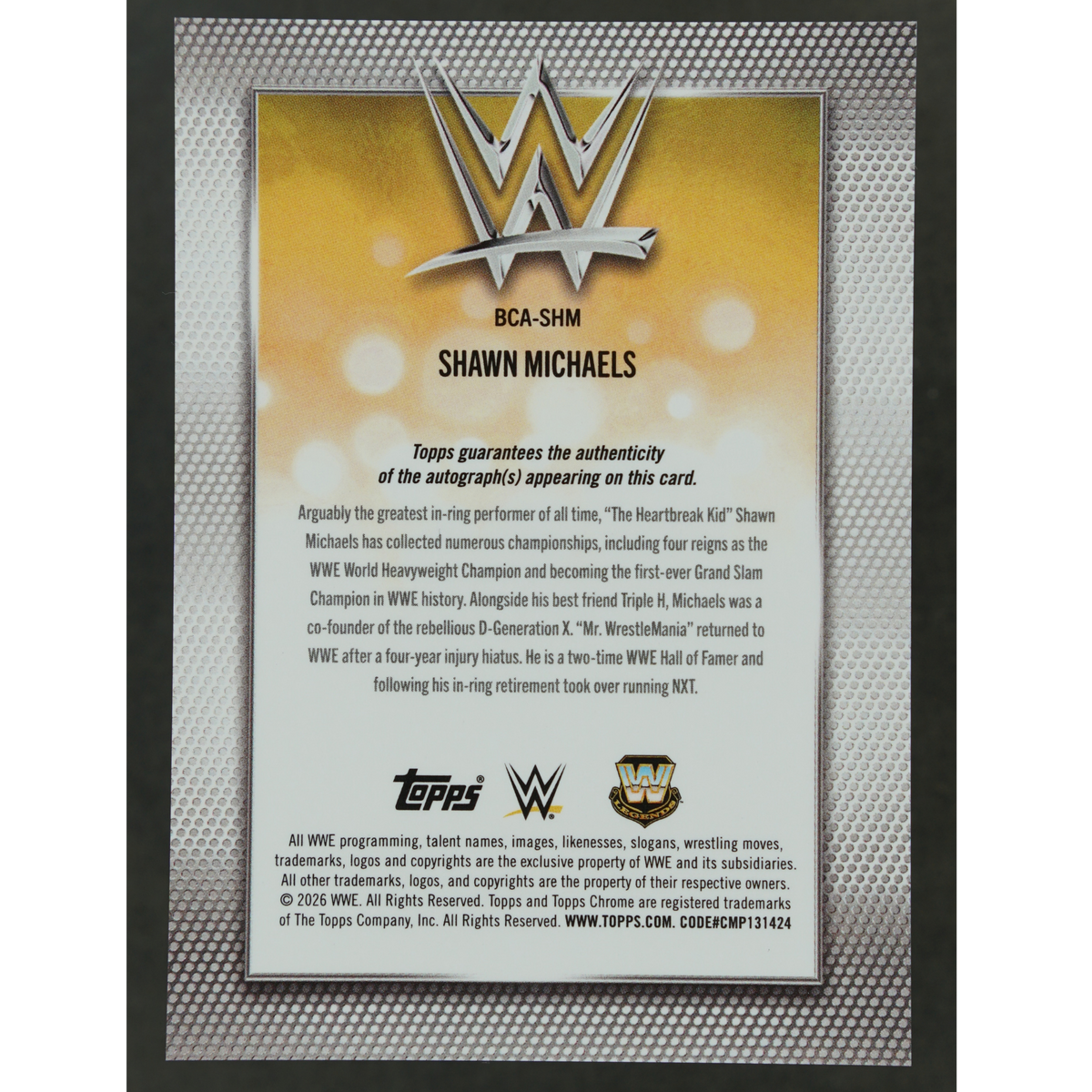 Shawn Michaels 2026 Chrome Geometric Auto #BCA-SHM