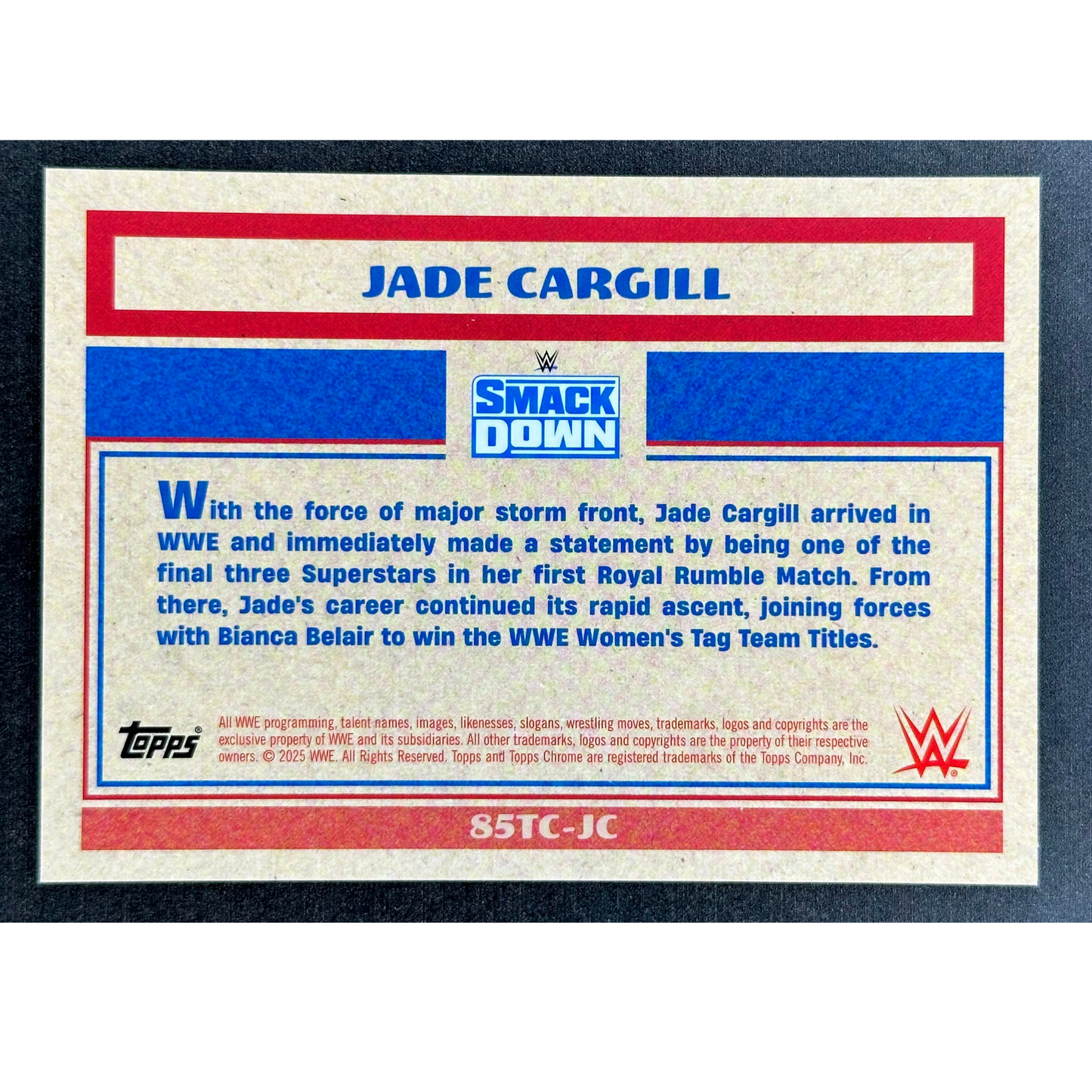 Jade Cargill 2025 Chrome 28/50 Gold #85TC-JC