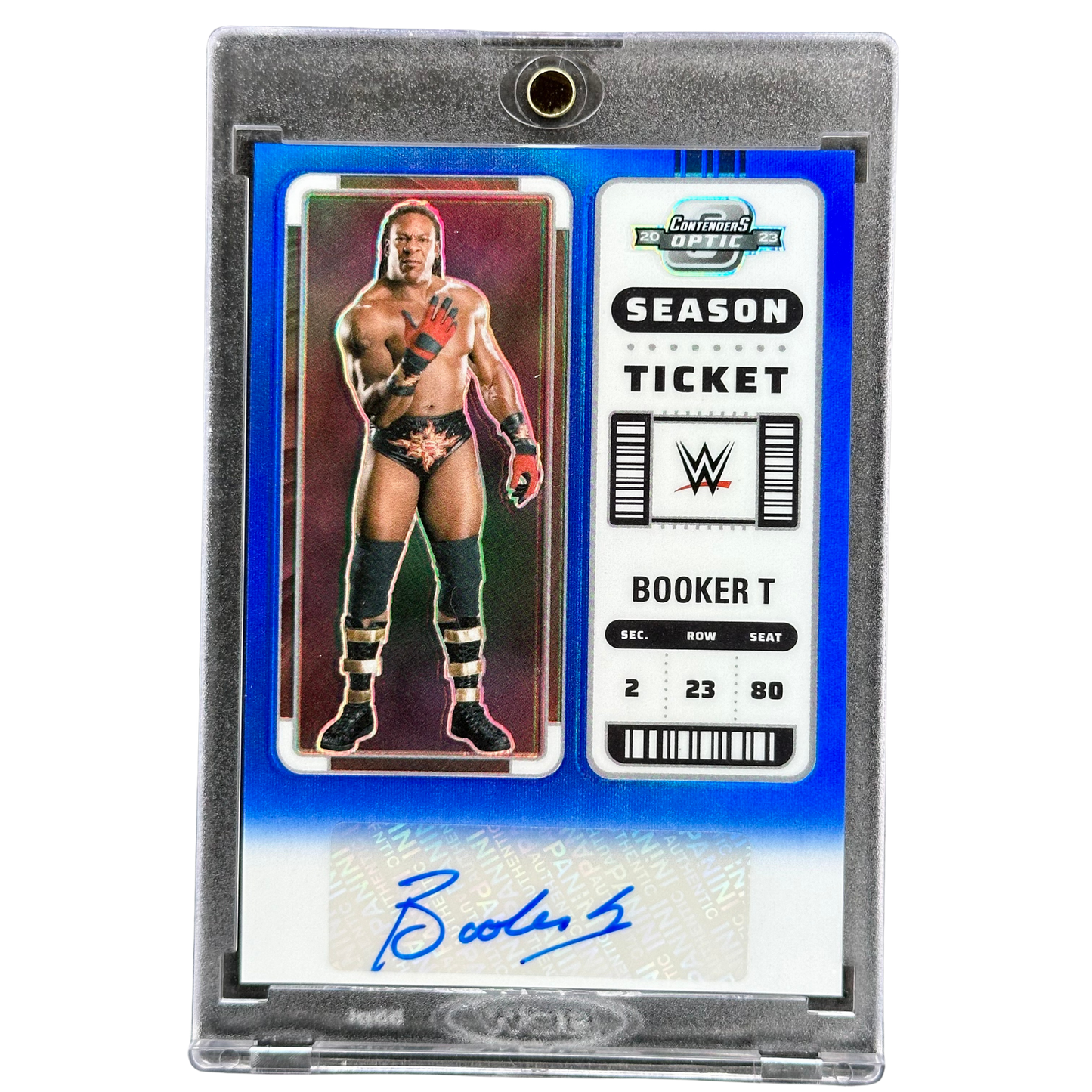 Booker T 2023 Chronicles Contenders Season Ticket Blue Auto 28/49 #CO-BKT